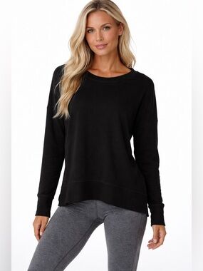 Athleta Black Lightweight Crewneck Sweater